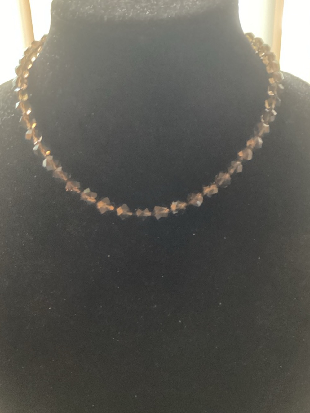 Smoky Quartz petite size beads so very pretty! 16”